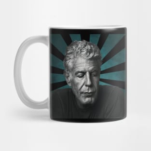 Anthony Bourdain II Retro Pixel II 70s Mug